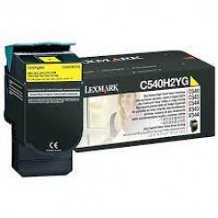 Lexmark C540H2 Yellow Toner Original Cartridge C540H2YG (2000 Pages) for Lexmark C540n, C543n, C544dn, C544dtn, C544dw, X543dn mfp, X544dn mfp, X544dw mfp, X544dte mfp, X546dtn, X548dte